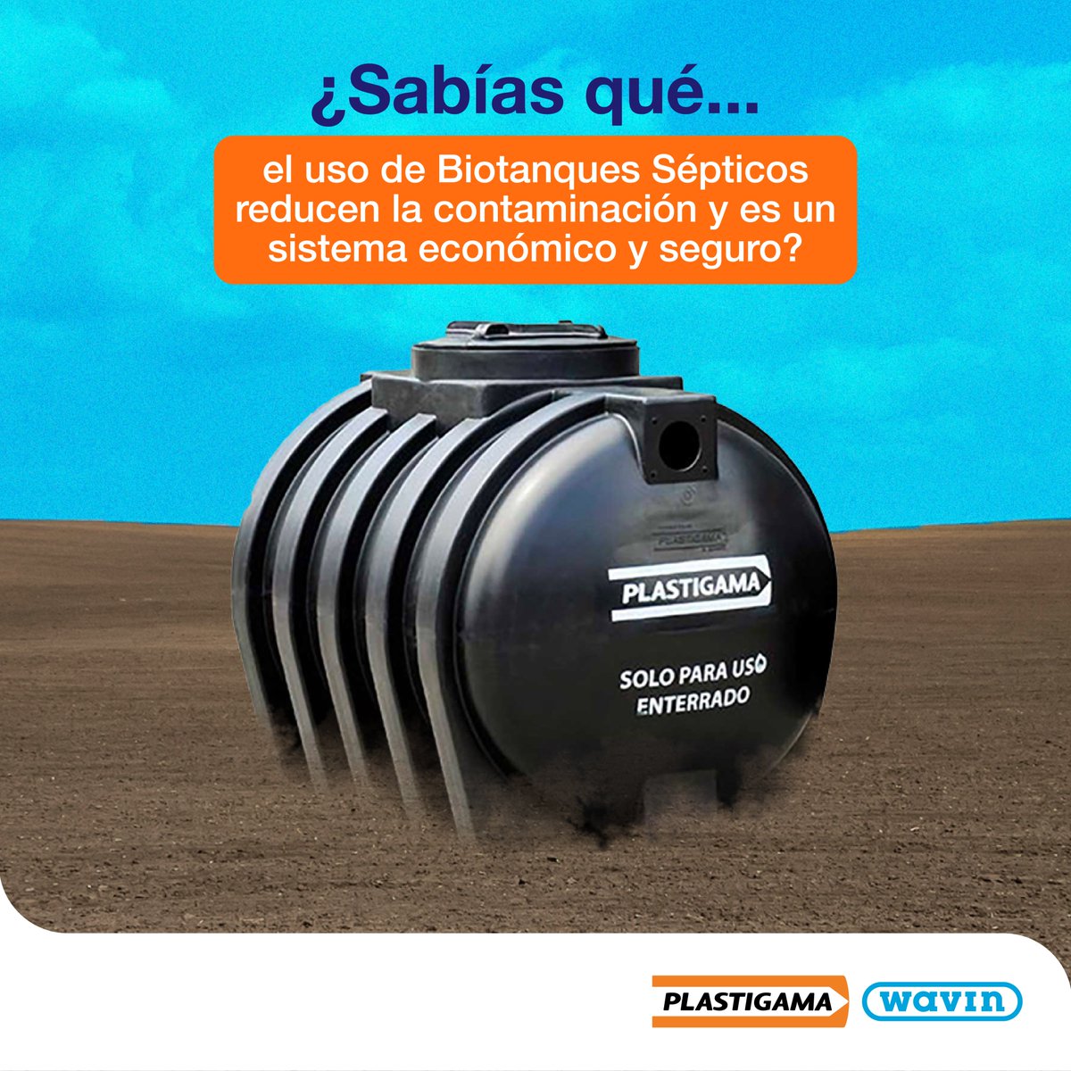 ¿Sabías que?🧐​

El Biotanque Séptico cuenta con una cámara de sedimentación, que facilita la degradación de la materia orgánica.​

✅De fácil transportación e instalación​

#Plastigama ahora es #PlastigamaWavin
