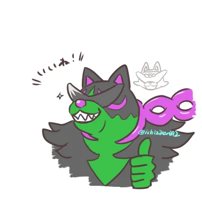 (※pkmnsv)新ポケのイッヌにグラサンかけてほしいなっていうらくがき。 