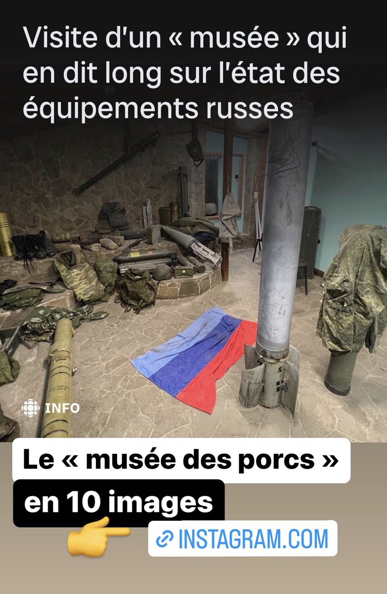 Ydb's tweet photo. Nous sommes tombés sur ce « musée des porcs » par hasard.

Des restes russes de guerre retrouvés par des soldats ukrainiens… petite fenêtre sur leur quotidien.

👉 https://t.co/Sr6k4gML6h https://t.co/MDmtx5yDER