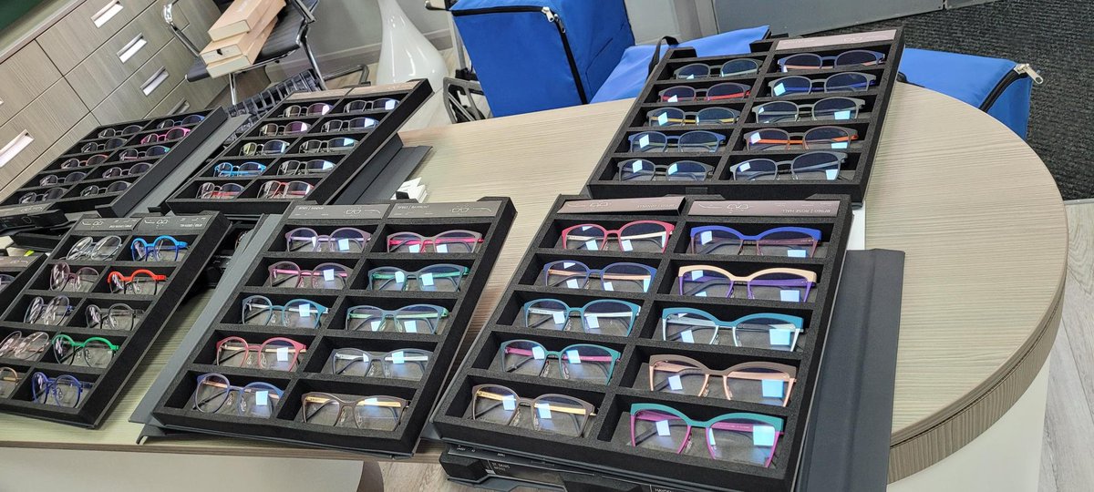 MartinSmithOpti's tweet photo. We had a visit from our lovely rep Catherine last week and Sue and Rachel were hard at work choosing new @EtniaBarcelona  and Blackfin Eyewear frames for the practice 🤓😎 https://t.co/t8swuozby9