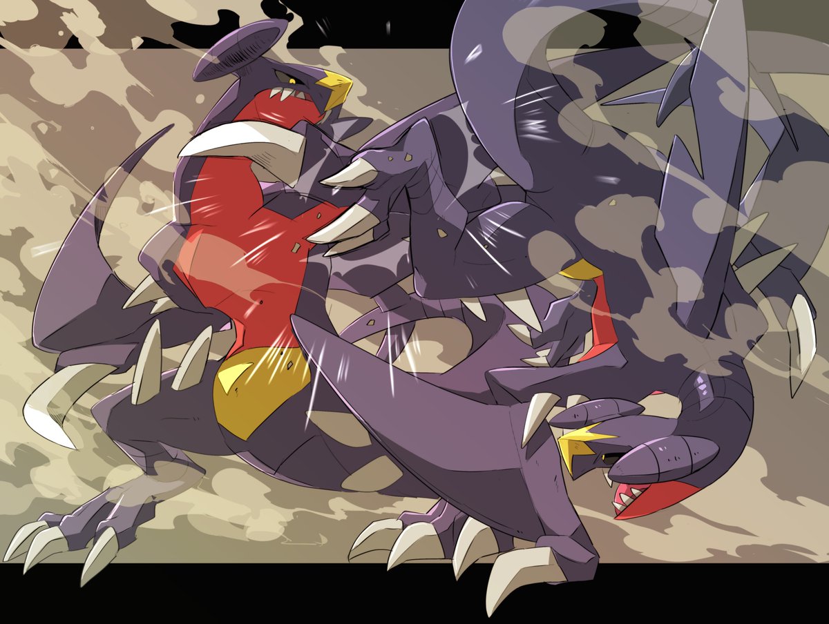 garchomp no humans pokemon (creature) claws spikes open mouth sharp teeth teeth  illustration images