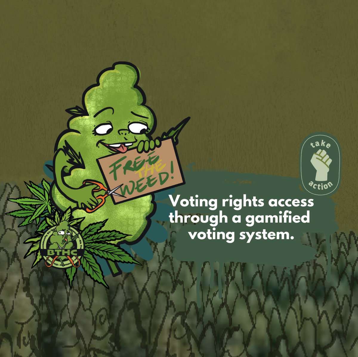 The BTHC goal is to form a DAO (Decentralized Autonomous Organization) with a  gamified voting system for Bizbuddies holders, which will ponderate based on contributions such as network, time, ideas, resources, among others for the community knowledge exchange platform #nft #nfts