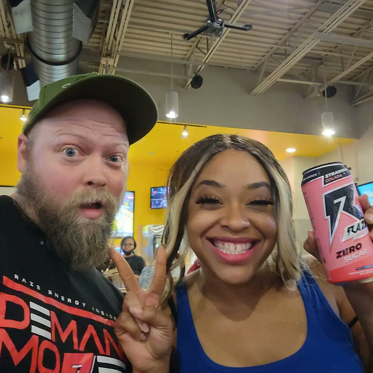 40ozCdub's tweet photo. Oh don't mind me I'm just catching kisses from my the #fightingsiren herself the #ovwwomenschampion and queen of @GaIndyPro @Shalonce_Royal #ovw #gipw #aew #wwe #roh #womenwrestling #1mogen #razeenergy https://t.co/AVKBJ1LRDD