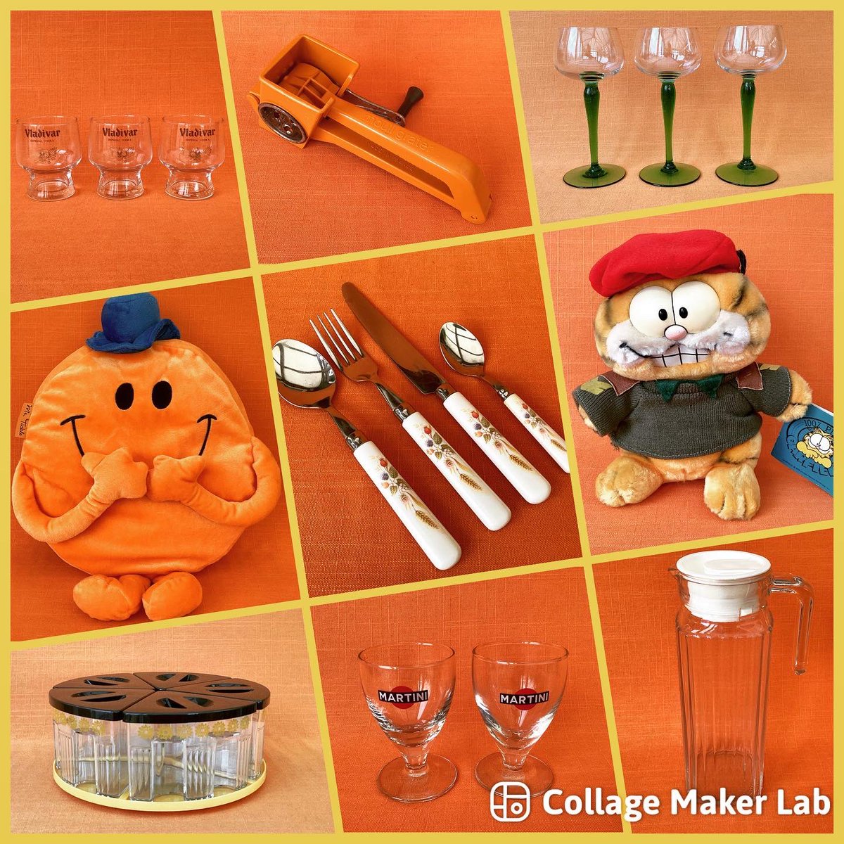 Happy Monday Twitter friends 🥳

Here’s my latest batch of #retro offerings, newly listed in my #etsyshop 😍

#vladivarvodka #retrobarware #mouligrater #hockglasses #mrtickle #stmichaelharvest #retrocutlery #garfield #italianlazysusan #martiniadvertising #arcorocjug #1970s