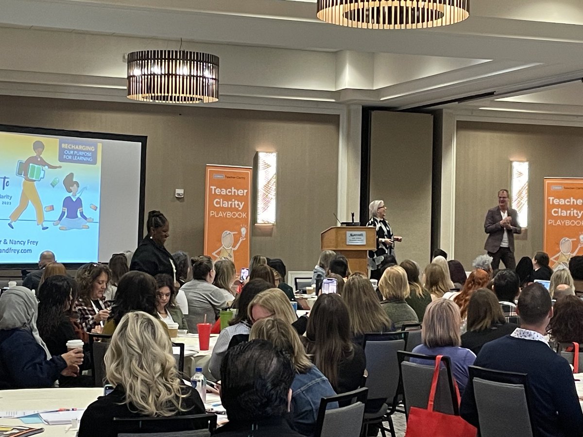 oamadorv's tweet photo. It’s a full house…what a wonderful way to kick off an awesome two days!! #TeacherClarityPlaybook #TeacherClarityConference @CorwinPress @DFISHERSDSU #TCP2023 https://t.co/O8NiDqqRta