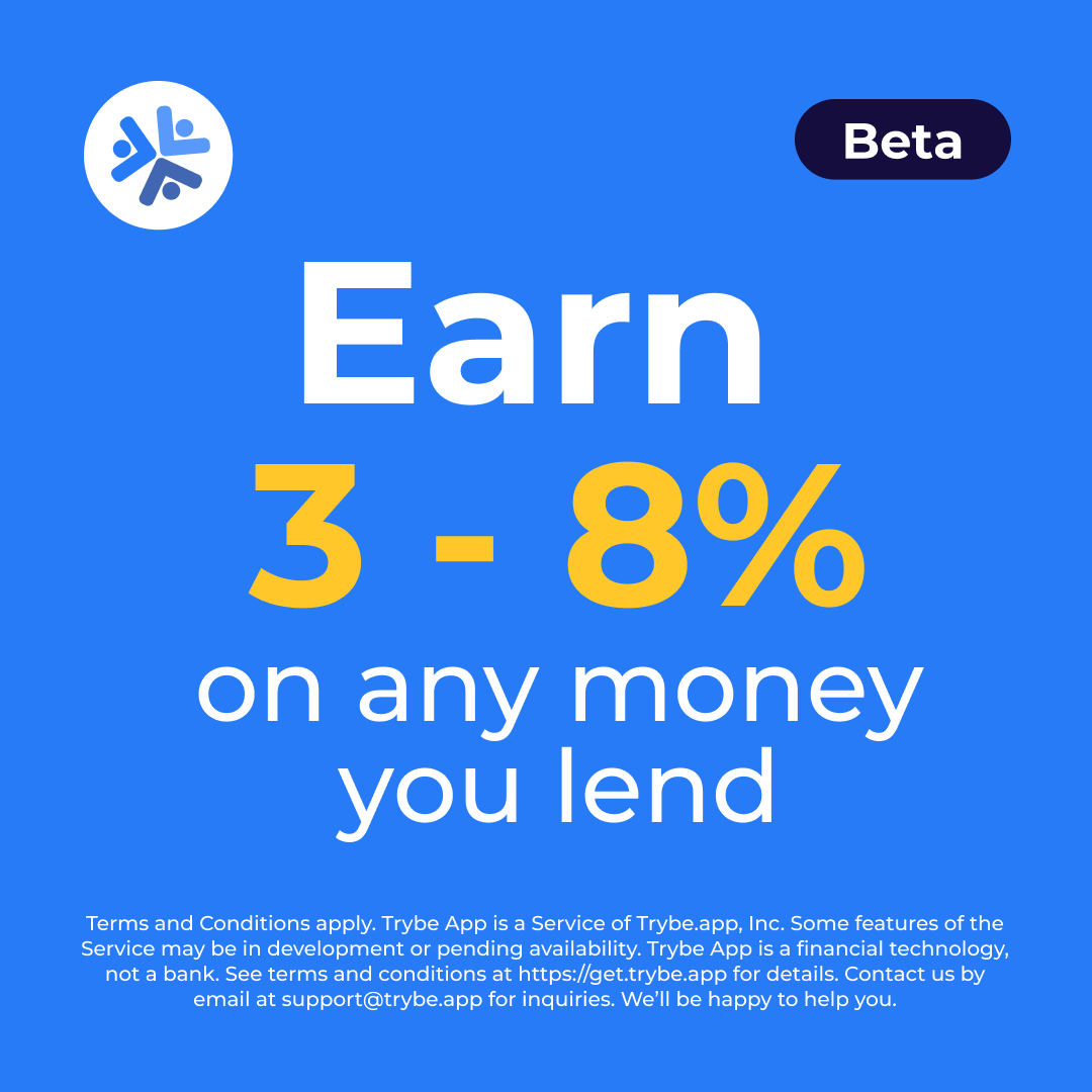 trybe_app's tweet photo. Making borrowing &amp; lending money a win-win for everyone.⚡️Beta Invite Link: https://t.co/7L0FVrjFCe 

.
.
.
#finance #fintech #apps #family #friends #money #lending #borrowing #moneytips #technology https://t.co/z4fuzvQfZ7