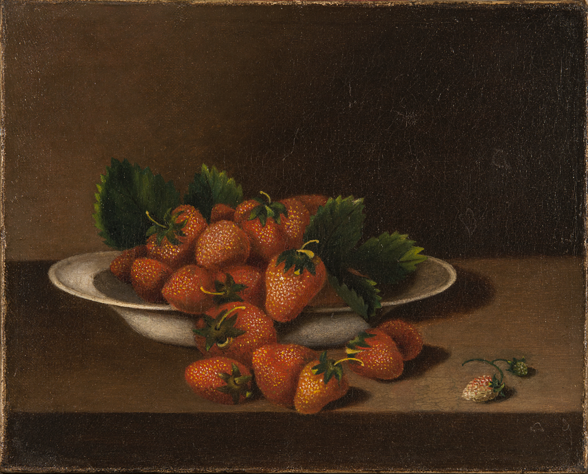 WomenInTheArts's tweet photo. It’s #NationalStrawberryDay! Let’s celebrate with this sweet still life from #AnnaClaypoolePeale. 🍓 Learn more about the artist ➞ https://t.co/YpI4u18k3s https://t.co/VnH4Elvl15