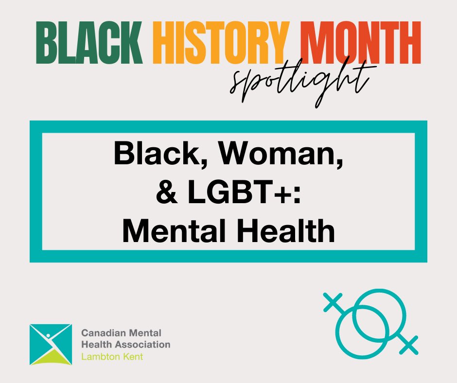 #DYK Black women and Black LGBT+ individuals have an increased risk for negative mental health outcomes? We are sharing two articles that talk about mental health resources and strategies for Black folk with intersectional identities. Read below 👇 #BHM  (1/3)