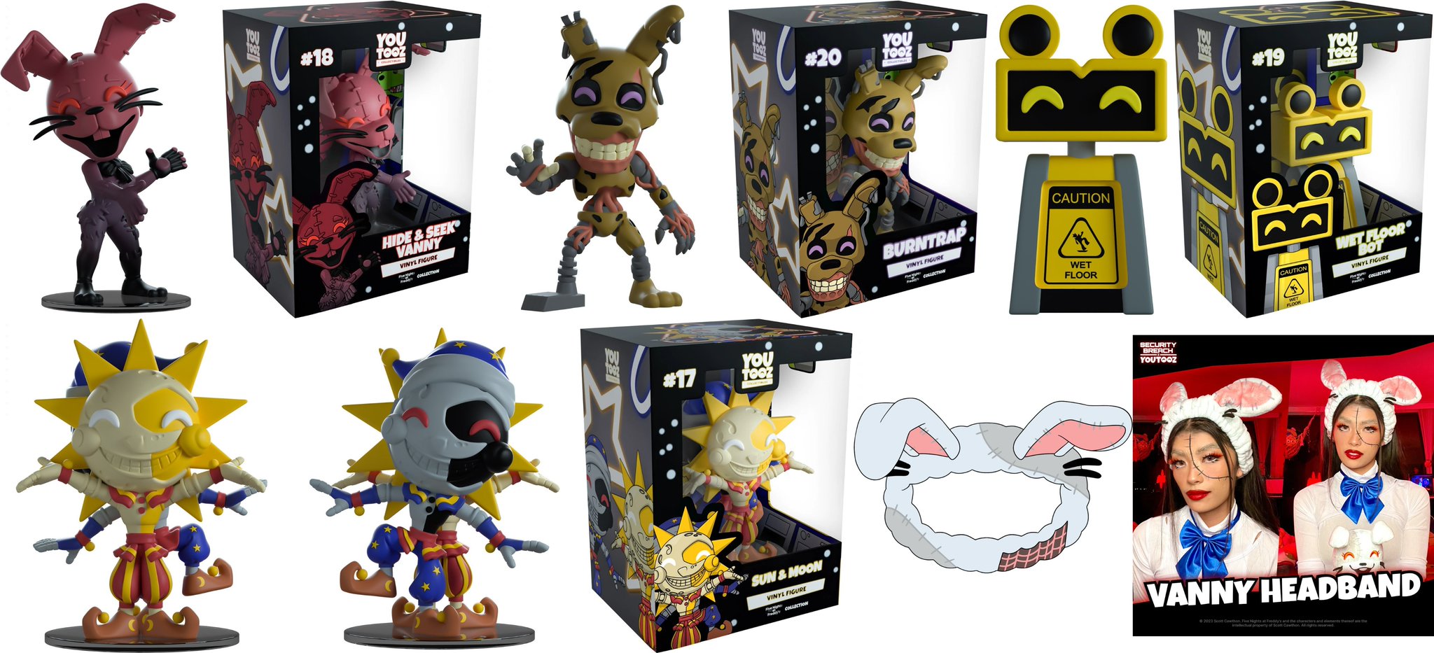 New Youtooz Five Nights at Freddy's Security Breach Sun & Moon FNAF Vinyl  Figure