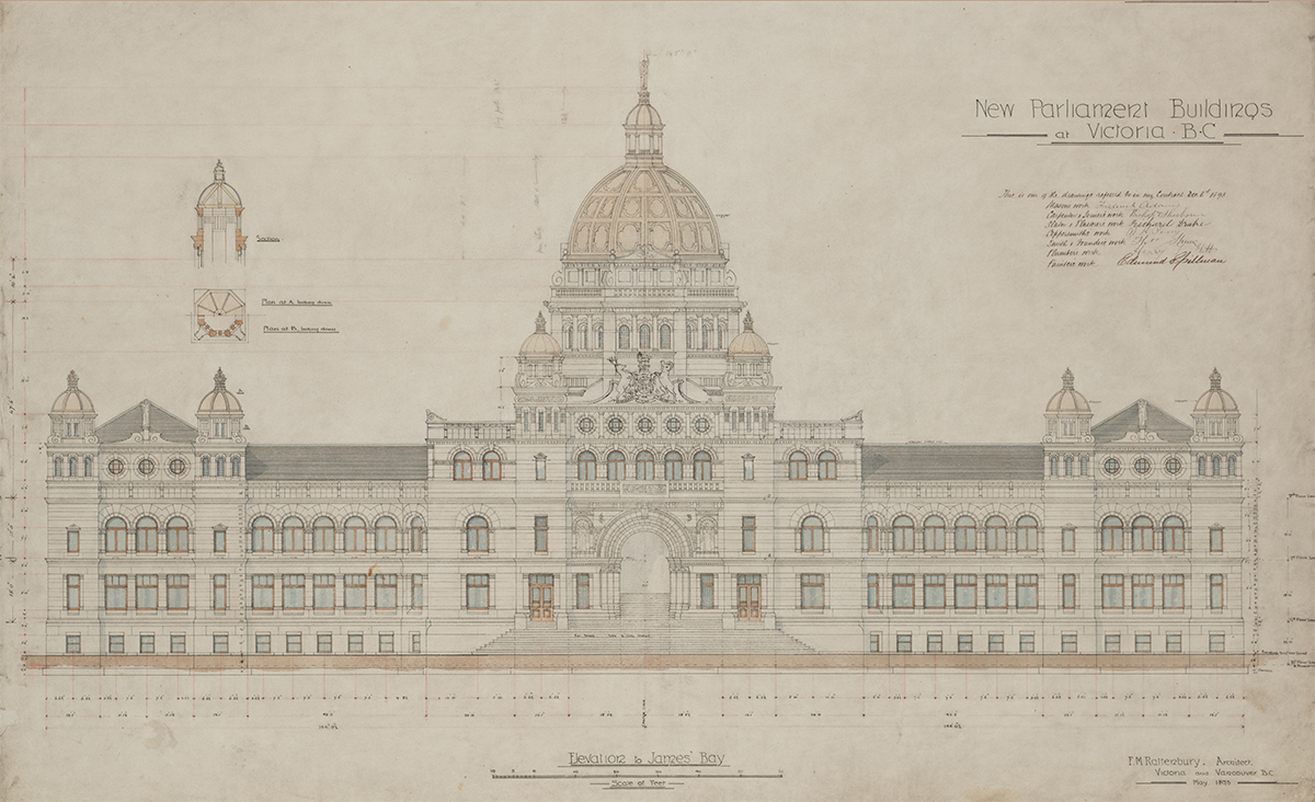 By popular demand: here are two of the other designs submitted in the 1892 competition for a new parliament building. How do you think they compare to Francis Rattenbury's winning design of the current #BCLeg? #BCLeg125 #BCpoli