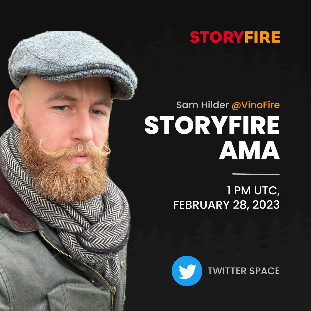 FlashySocialHQ's tweet photo. 🚨 #AMA with Sam Hidler @VinoFireSF 

⏲️ 1 PM UTC, 2/28
📍 https://t.co/MmqXMZcJYi

Weekly winners will be announced at the end of the session. 

Prepare your questions and win $BLAZE

#storyfireama #creators #writers #storyfire https://t.co/mR98vZS1tA