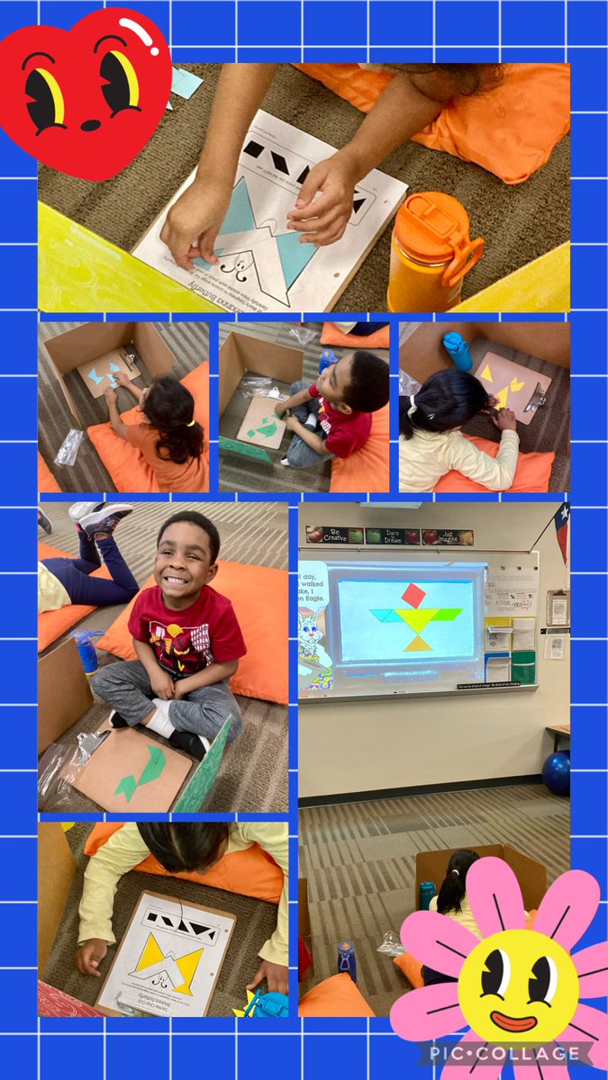 Some visual-spatial reasoning with Tangrams challenges. Rotating the shapes is one thing; realizing you may need to flip them is another. This one took grit! ⁦@jadamseducator⁩ ⁦@LiscanoElem⁩ #MADETOSHINE #FISDElemGT #FISDQUEST #LiscanoEXTRA5