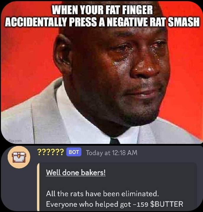 PaaRaymund's tweet photo. When you excited to smash some rats but this happens @thebakerygg https://t.co/C2DmMZR4EV