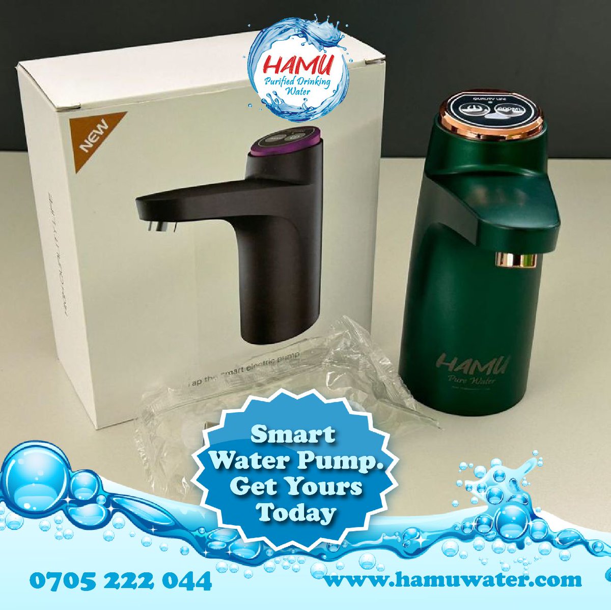 Here we go ! Your water dispenser just a button away!