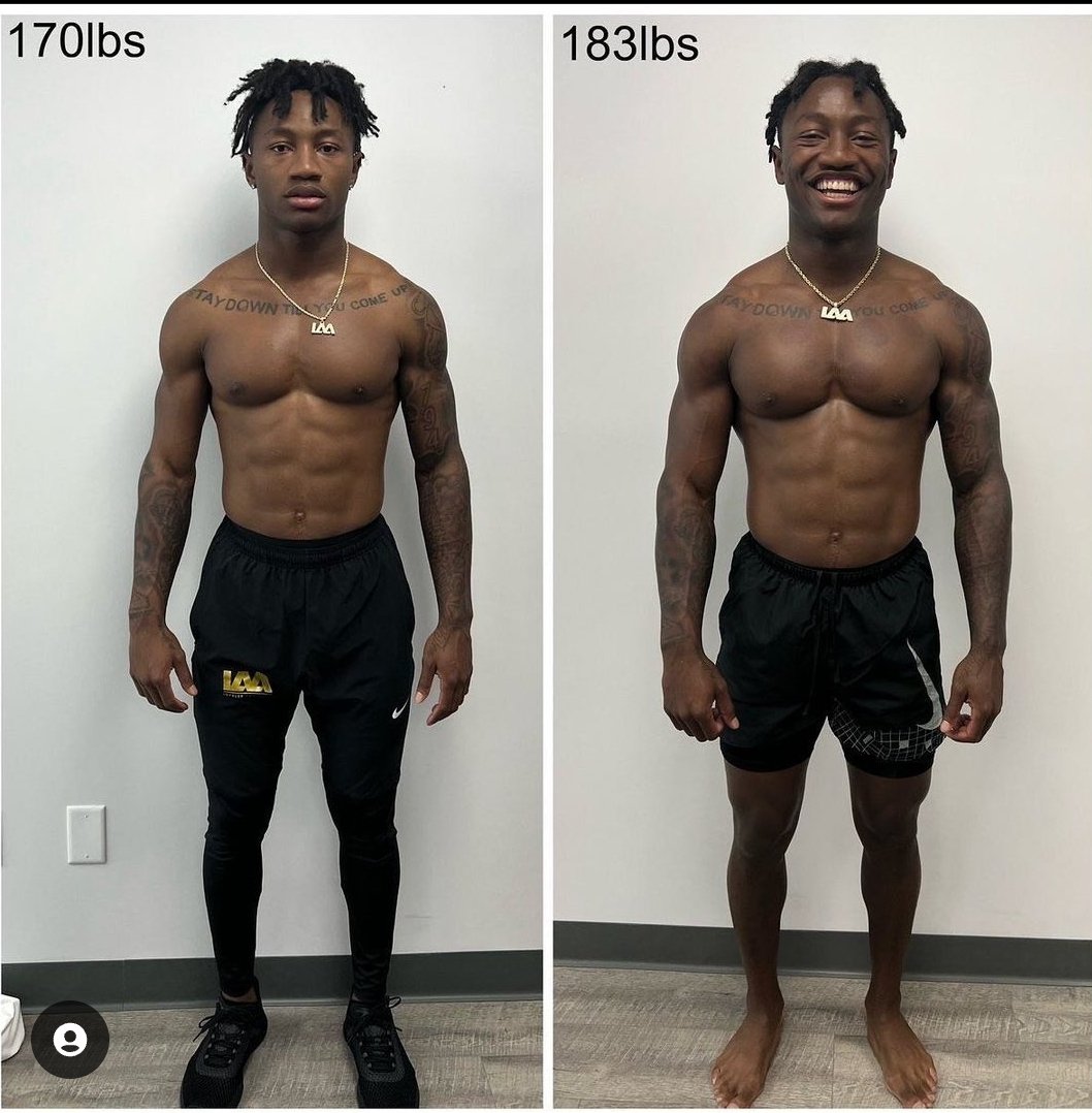 KidBlueRB27's tweet photo. Boston College WR Zay Flowers gained 13 lbs in preparation for the #NFLCombine. 👀 

Flowers stands at 5'10 now 183lbs

Let's see if he can maintain his quickness and agility at the combine with the added weight.

Where does he rank on your draft boards? https://t.co/dAJvyfu6WL