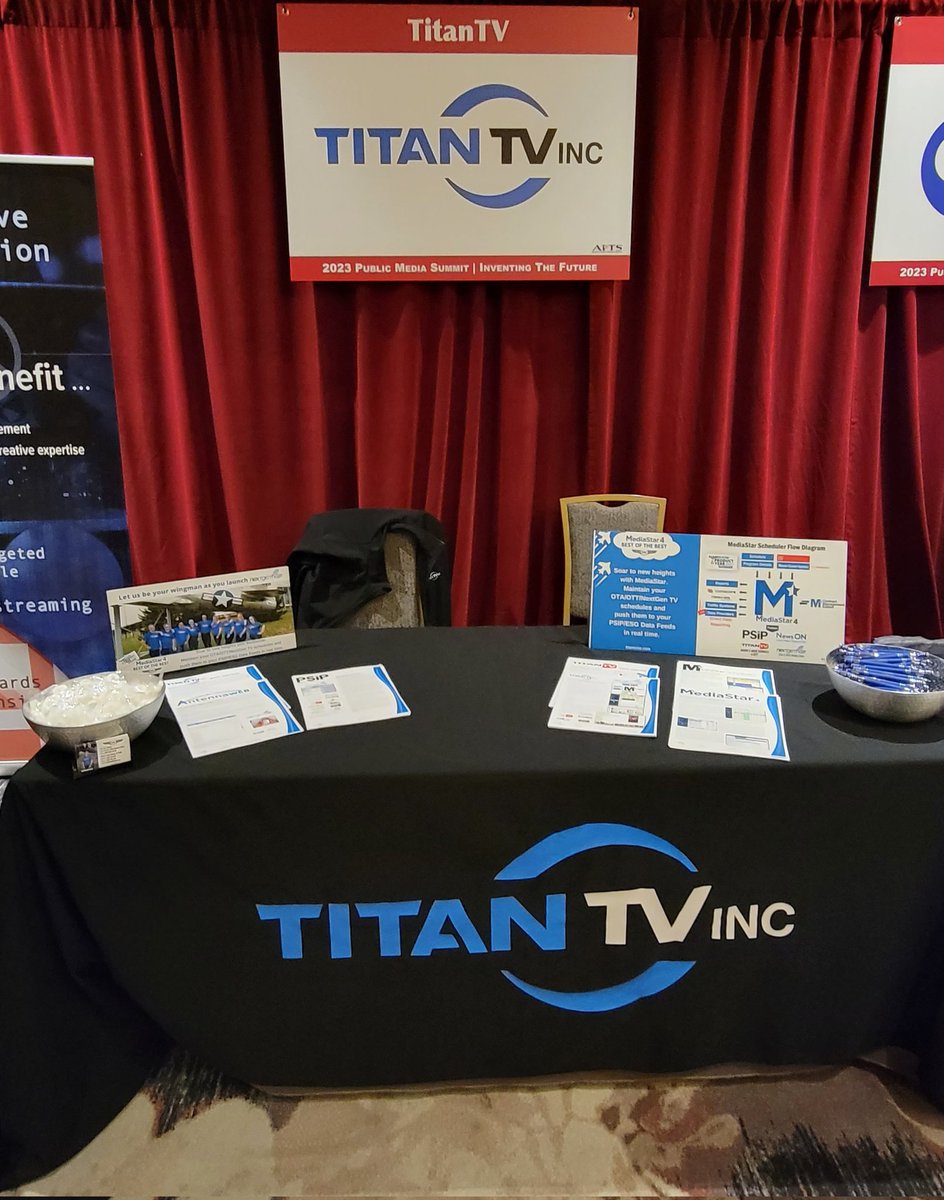 HeidiHSteffen's tweet photo. I am attending the APTS Public Media Summit in Washington DC for the first time this week. @titantvinc is showcasing our NextGen TV products and services. Let us be your wingman as you launch NEXTGEN TV! 

#APTStheSummit #titantvinc #nextgentv #atsc3 #titantv #mediastar4 https://t.co/Kgu8yPZEpM