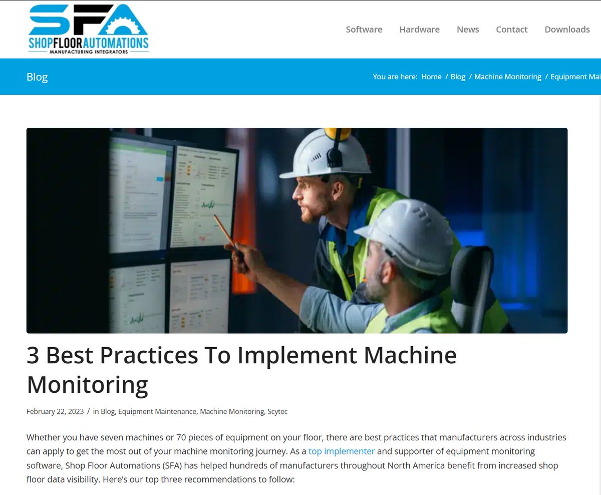 sfa_inc's tweet photo. Starting small can be a #bestpractice for many #manufacturers to follow, as you look to improve #profitability 💰 through the #installation of #machinemonitoringsoftware. See how small can be powerful 💪 for your #shopfloor: https://t.co/ztsJU5R0gr #ShopFloorAutomations #blog https://t.co/fCwodzRPGe