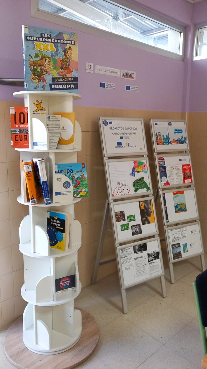 BiblioDf's tweet photo. Xa temos o noso recuncho europeo para difundir os nosos proxectoa Erasmus e etwinning #ErasmusPlus @sepiegob https://t.co/yIlDuk5q1m