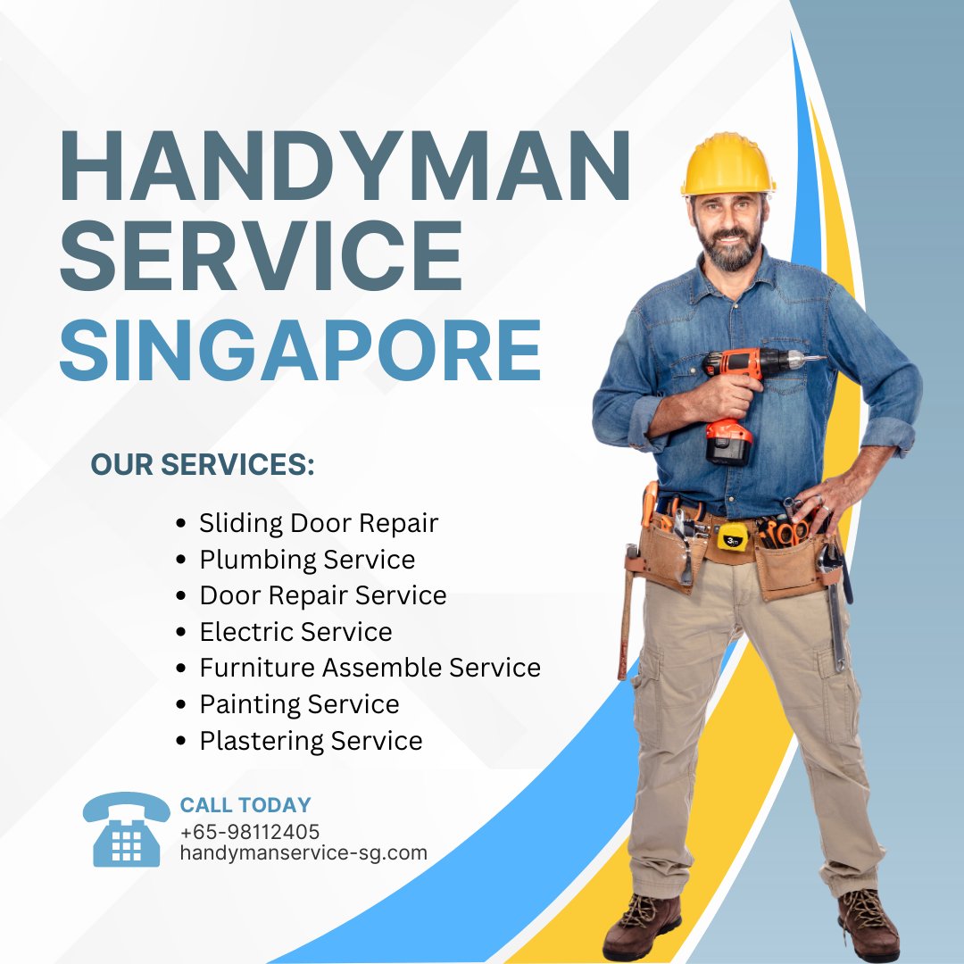 hndymanservice's tweet image. Handyman Service Singapore - We Provide Electrical, Plumbing, Door Repair, Painting, Sliding Door Repair, Drilling, Assemble, Repairing, and All Types of Handyman Services Whole Singapore
.
.
📞 Call/Whatsapp: +65-98112405
🌐 Website: handymanservice-sg.com

#handymanservice