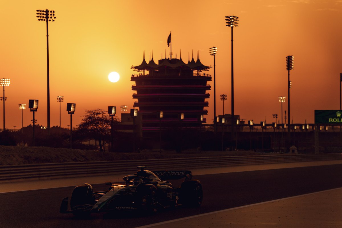 AstonMartinF1's tweet photo. Hands up if you're as excited as us for the #BahrainGP weekend. 🙋 https://t.co/x763Gqnquv