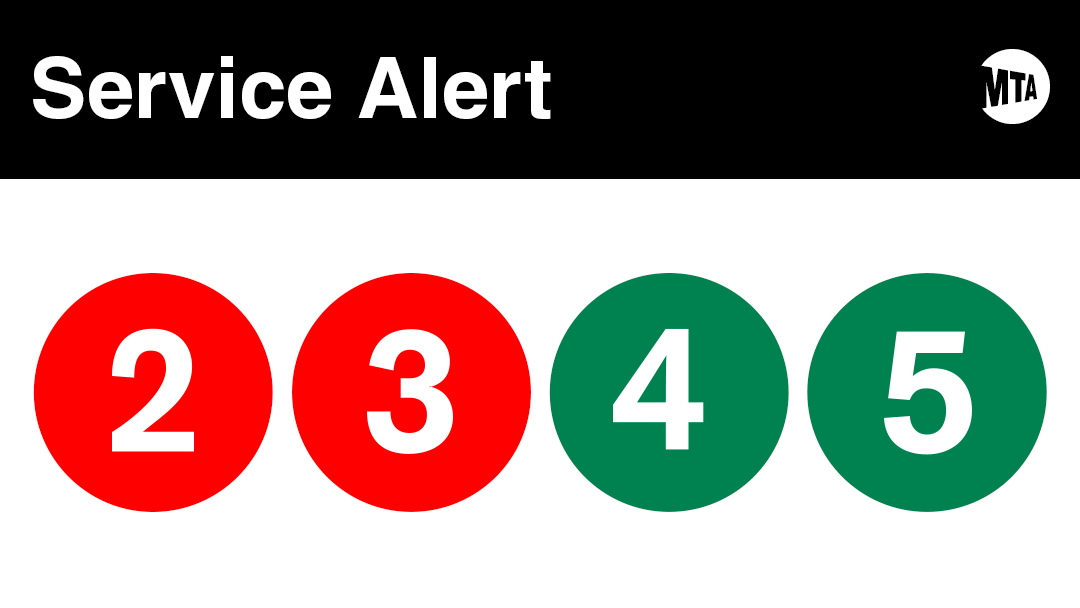 NYCTSubway's tweet photo. 2/3/4/5 trains are severely disrupted in both directions while we address signal problems in Brooklyn.

2/3/4/5 trains are holding in stations in Brooklyn.
There is no service between Brooklyn and Manhattan. https://t.co/dP4MHNw6ZO
