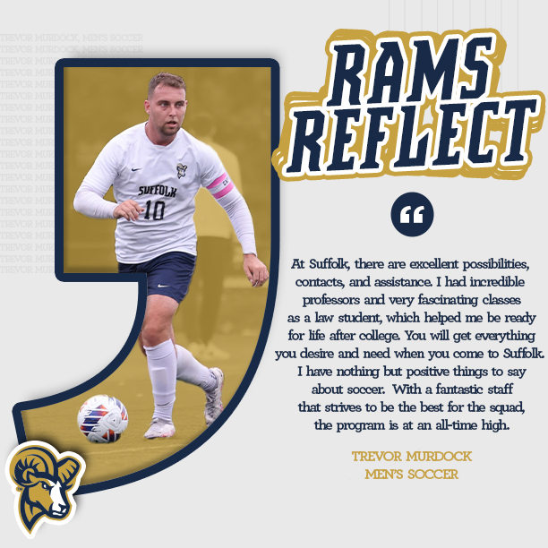 Suffolk Athletics (@gosuffolkrams) on Twitter photo .<a href="/Suffolk_U/">Suffolk University</a> = endless possibilities
Trevor Murdock uses his #RamsReflect to remember all the "positive things to say about <a href="/SuffolkMSoccer/">Suffolk University Men’s Soccer</a>"
Read all about it here ➡️ bit.ly/3IXsqHv
#RamNation #d3soc #CCCMSOC .<a href="/Suffolk_U/">Suffolk University</a> = endless possibilities
Trevor Murdock uses his #RamsReflect to remember all the "positive things to say about <a href="/SuffolkMSoccer/">Suffolk University Men’s Soccer</a>"
Read all about it here ➡️ bit.ly/3IXsqHv
#RamNation #d3soc #CCCMSOC