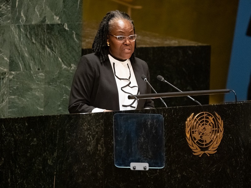 LibMissionUN's tweet photo. Liberia’s Envoy to the UN Urges World Leaders to Speak Out on Atrocities in Ukraine https://t.co/6FafirucWL https://t.co/FaCPRB6WlF