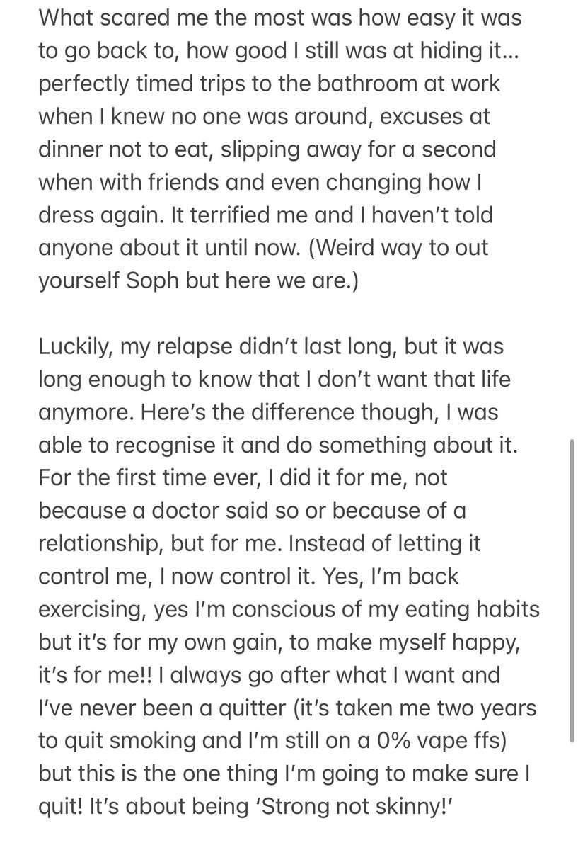 TheOneWithSophs's tweet image. It’s always a weird one for me but, going into this week in a much better place than I thought I would be a few months ago #EDAwarenessWeek 👇🏽💜
