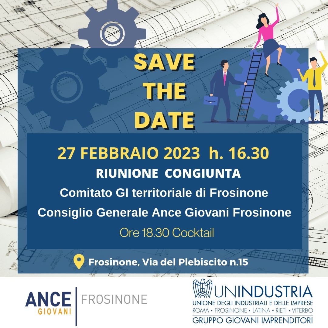 #27febbraio È in corso la #riunionecongiunta <a href="/ANCEgiovaniFR/">ANCEgiovaniFROSINONE</a> e <a href="/GGIUnindustria/">Giovani Imprenditori Unindustria</a> della Territoriale di #Frosinone. Insieme per il futuro della #provincia partendo dalla #formazione con i suoi punti di #eccellenza