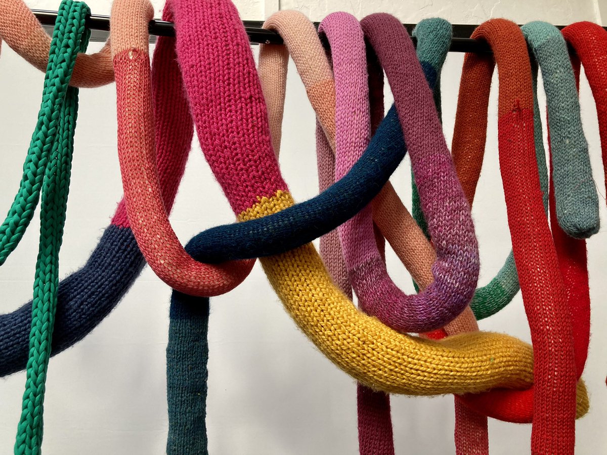 Day 1 of our <a href="/SPILL_Festival/">SPILL Festival</a> artist residency. This week we’re exploring ‘The State of Play’ and colour coordinating our outfits with our knitted tentacles 🟧🟪🟩🟨🟦 #CreativePlay