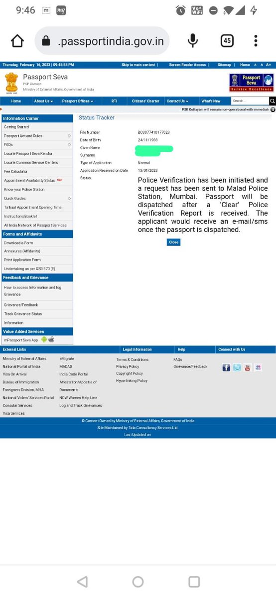 ishitathequeen's tweet photo. @DrSJaishankar @passportsevamea @rpomumbai @MumbaiPolice please explain how are claims of fast processing of passport made? when date of police verif was 18Feb &amp; yet there is no update until today? 40 days from appointment! Is this the digital India we dreamed of? @vinitmehta88 https://t.co/qtDPfBPILh