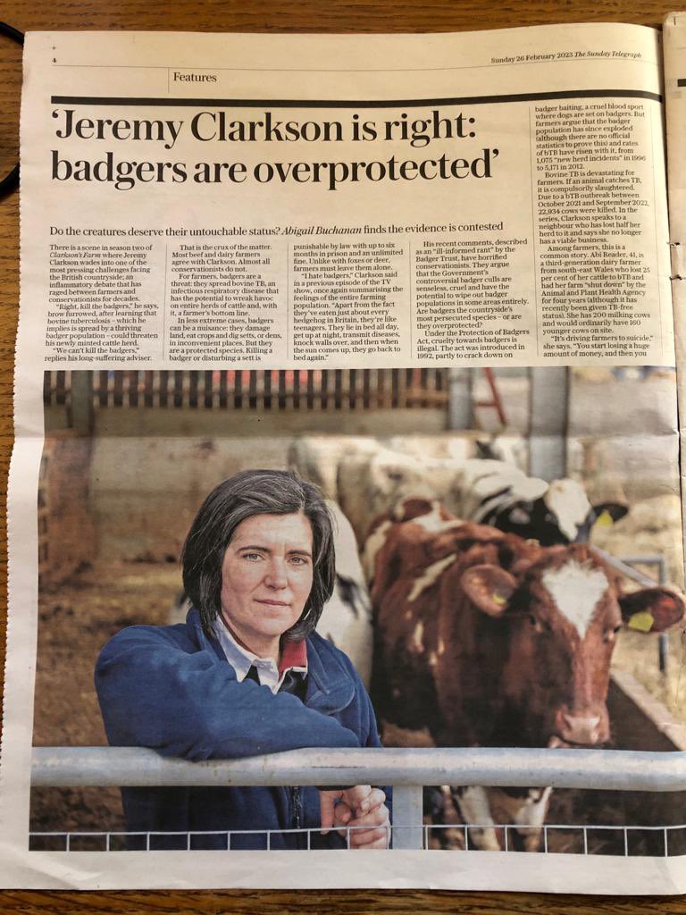 AbiReader's tweet photo. Farmers like me just want to be TB free

Cattle TB has been an emotional rollercoaster &amp; I’ve lost many cows 

The pet cow I mention in this interview is still a story I have not shared but here’s a photo of us in happier times 🐄

Thanks to #TheTelegraph 

#MyTBStory #tbfree https://t.co/TBTgNzGvU3