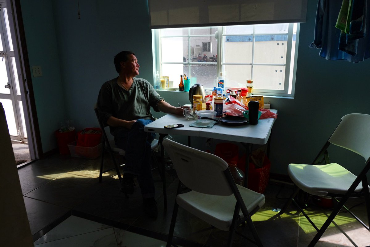Pavel and Anatolii have been living at a migrant camp in Reynosa, Mexico for weeks. Like the thousands of other Russian migrants who have left, they flew through Istanbul, then Cancun then make their way to the US-Mexico border. 

Their plan is to claim asylum in the US.