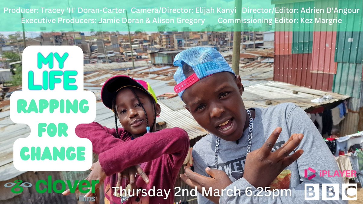 Exciting news! Our first documentary for kids is airing this Thursday! #RappingForChange ➡️ CBBC & BBC iPlayer, Thursday 2nd March, 18:25.
