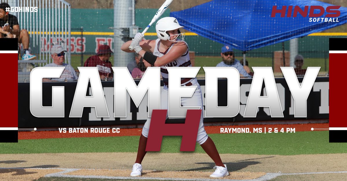 IT'S GAMEDAY!

🆚 Baton Rouge CC
🗓️ Monday, February 27, 2023
⏰ 2 &amp; 4 PM (DH)
📌 Raymond, MS
🏟️ René T. Warren Field

📺 hindsccsports.net
🎟️ bit.ly/3RXsutG

#GoHINDS