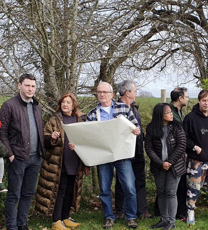 WGProtection's tweet photo. A productive weekend for us: great to have @mpfurniss , Sallie Barker + cllr Tony Rooth join us for our meeting as we work to challenge a park home developer’s effort to side-step planning process + build a 74 unit mobile home village on protected Greenbelt land https://t.co/WQt9ZuaAMm