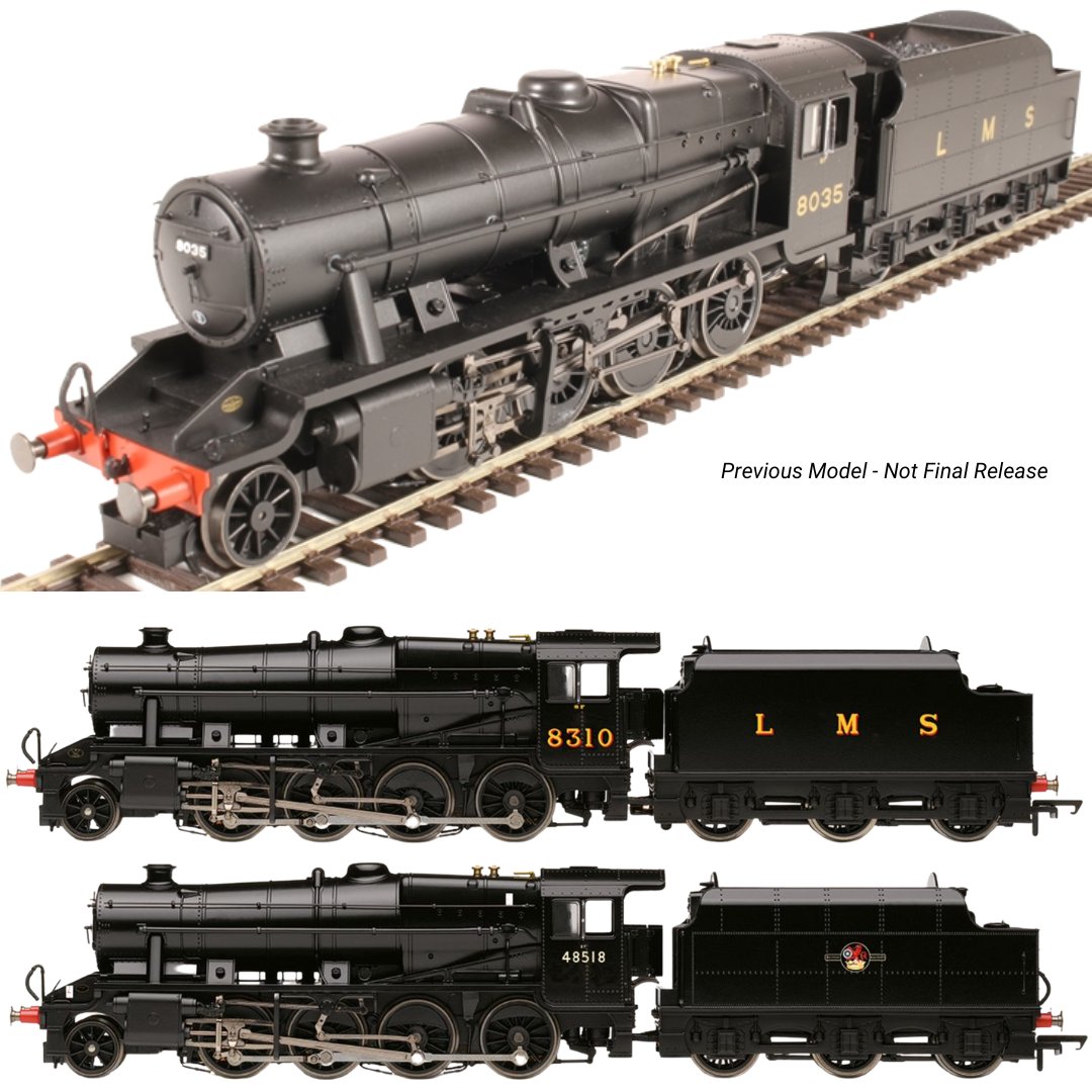HattonsModels's tweet photo. 🚂 Hornby's popular LMS Class 8F 2-8-0 is returning to the range this year! 2 new variations are due to arrive in the Autumn. Pre-order now for £224.99: https://t.co/3MdHhnQsfV https://t.co/XFSbvDxDdt