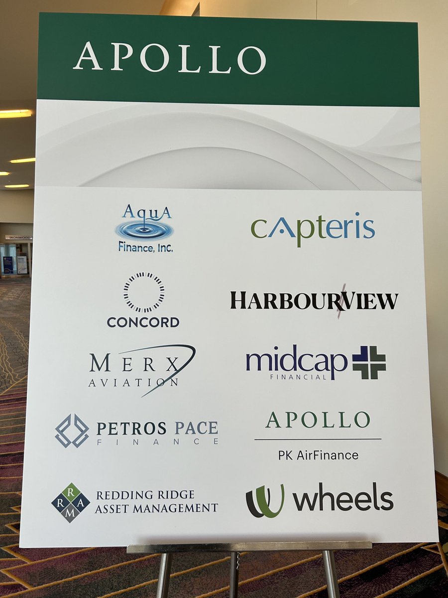 RichardLeong2's tweet image. ⁦@apollo__capital⁩ which recently launched a structured finance business its venture bought from ⁦@CreditSuisse⁩ makes its presence known at #SFVegas23 #securitization ⁦@AriaLV⁩