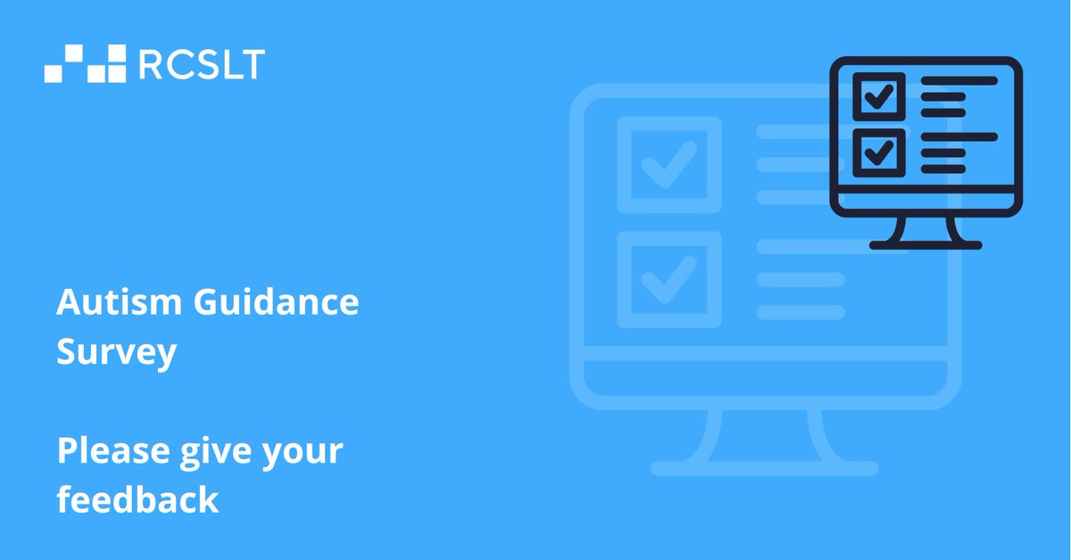 We are updating our #guidance on #autism. Please feedback on our member guidance via our survey surveymonkey.co.uk/r/CKMJJL5. The deadline is Monday, 27 March, at 9am. Thank you!