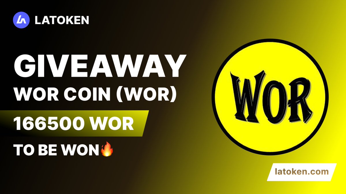 🏆 $2000 WOR COIN (WOR) Giveaway on #LATOKEN

🔥 694 Winners.
✅ Complete all tasks and qualify for the #Giveaway 
📲 Tag 5 Friends and Share.
⏰ February 27, 2023 - March 5, 2023.

JOIN GIVEAWAY👉 go.latoken.com/aur