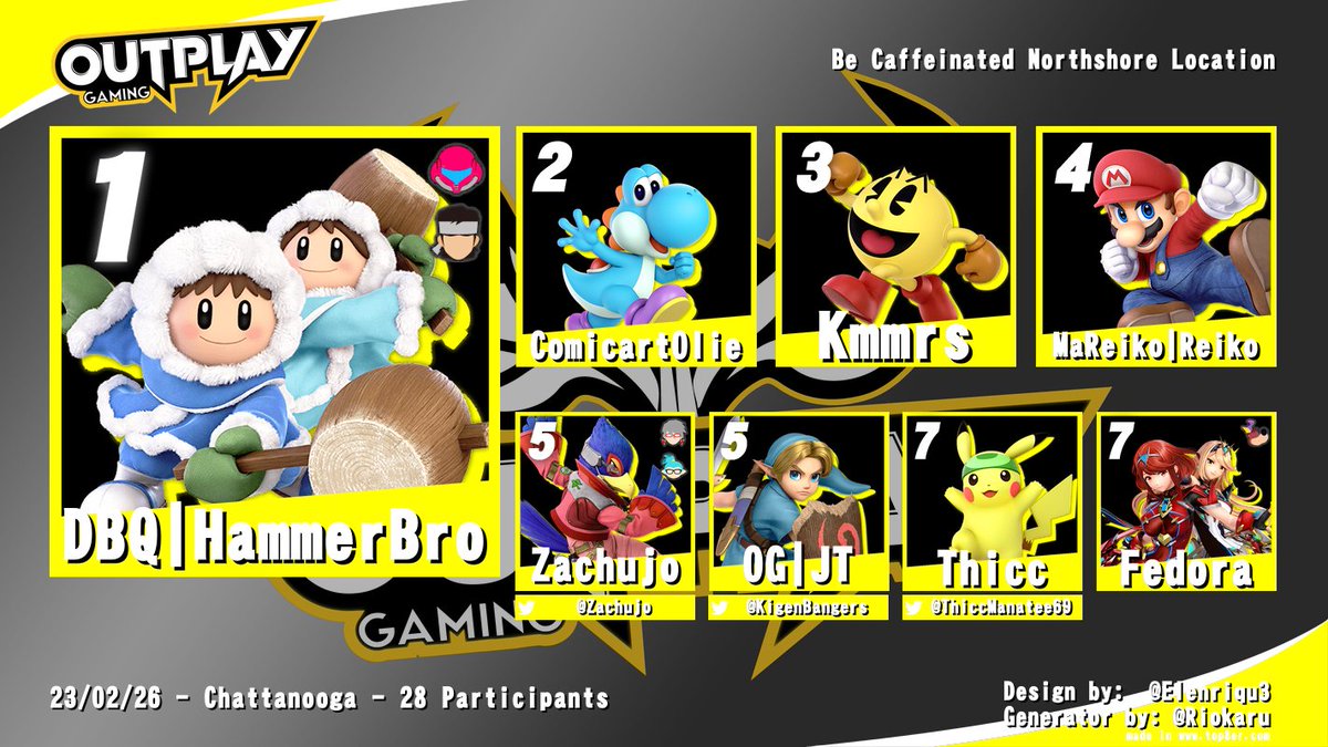 OutplayG's tweet photo. Graphic and photo for yesterday's Smash Bros. event!

See y'all next Sunday!

 #community #gaming #outplay #chattanooga #smashbros https://t.co/d8KInCaNA7