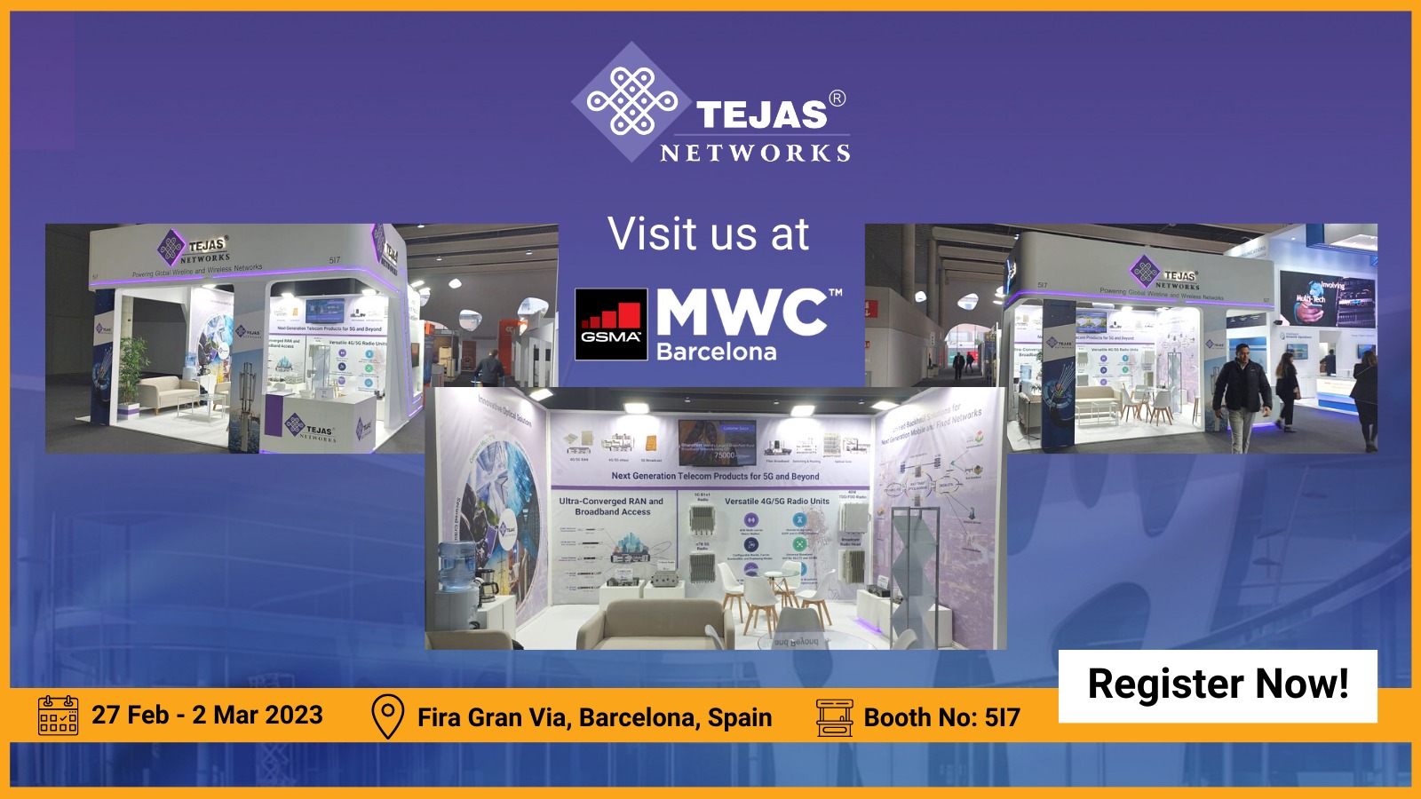 Tejas Networks on Twitter is at the MWCBarcelona2023