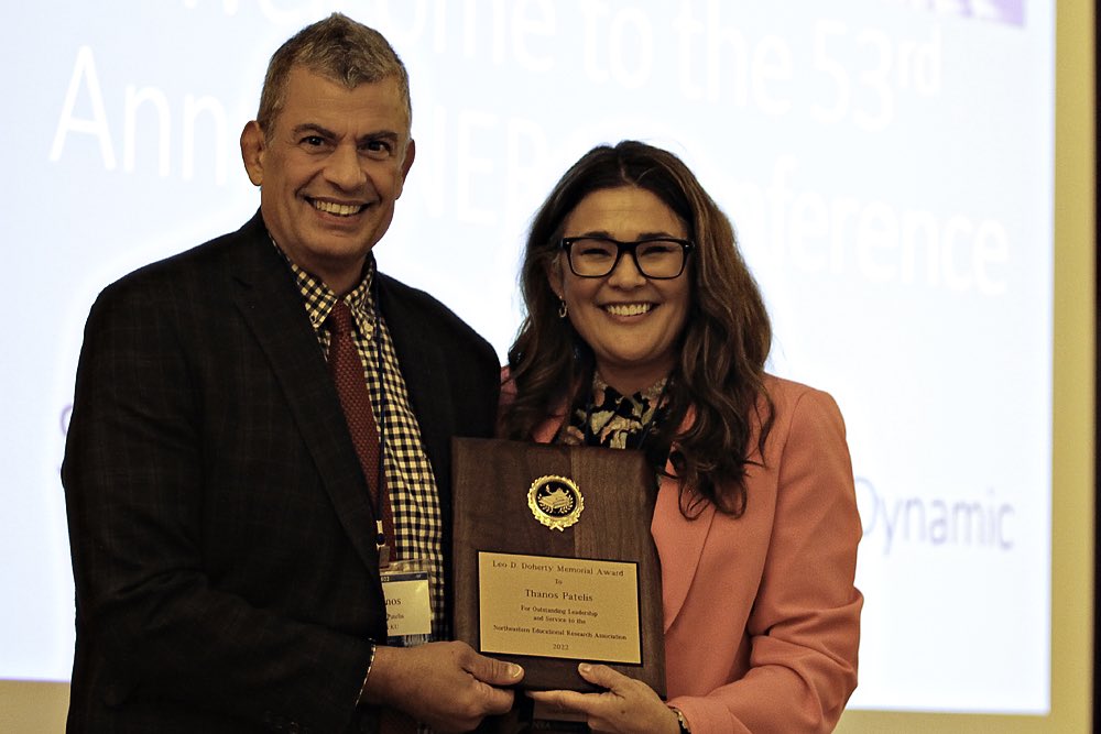 NERA was pleased to honor Dr. Thanos Patelis as the 2022 winner of the Leo D. Doherty award at last year’s conference. 
The awards committee is now seeking nominations for the 2023 award. 

📸 @brantastic