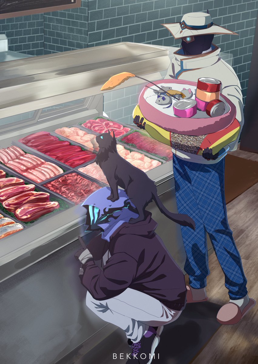 Shopping for the cat  <a href="/cyphmenzine/">Shadowire: A Cyphmen Fanzine</a> 🐈‍⬛🛒
#VALORANT #cyphmen