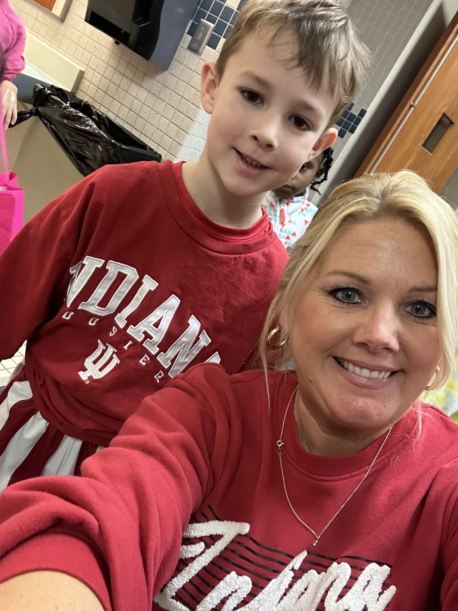 Cartycrew's tweet image. This cute little Purdue fan lost a bet with his teachers. All that red looks good on him!