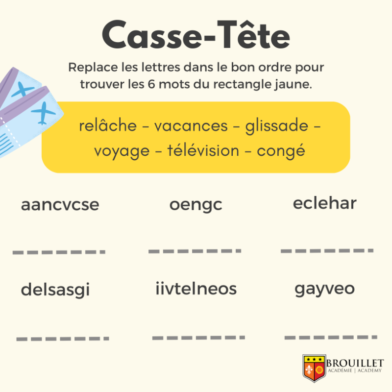 #Frenchvocabulary practice! Here's a fun word scramble exercise for your #frenchimmersion #students 🎓