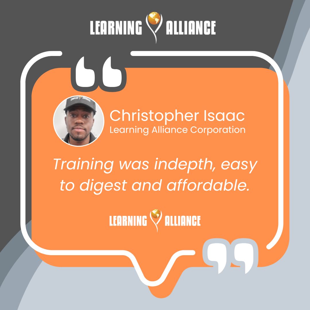 Learng_Alliance's tweet photo. Get to know our student's experiences! Christopher Isaac said "Training was indepth, easy to digest and affordable." #telecom #telecommunications #shapingfutures #graduation #Lacinspires #fiber #fiberTechs #training https://t.co/4kPTXLeWiQ