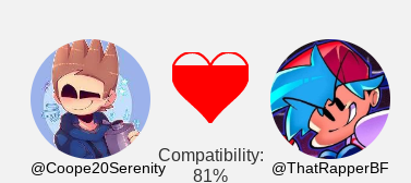 my love compatibility with  @ThatRapperBF is 81%!