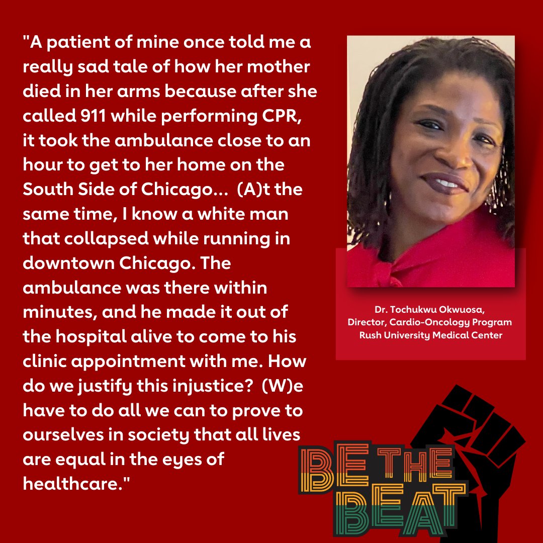 AmericanHeartIL's tweet photo. The chain of survival should always work, no matter a patient's age, income or ZIP code. Unfortunately, this story from @DrTochiOkwuosa shows that that's not always the case. Read more as we explore health equity as a continued work in progress this #BlackHistoryMonth. https://t.co/aKVBW5Zfqb