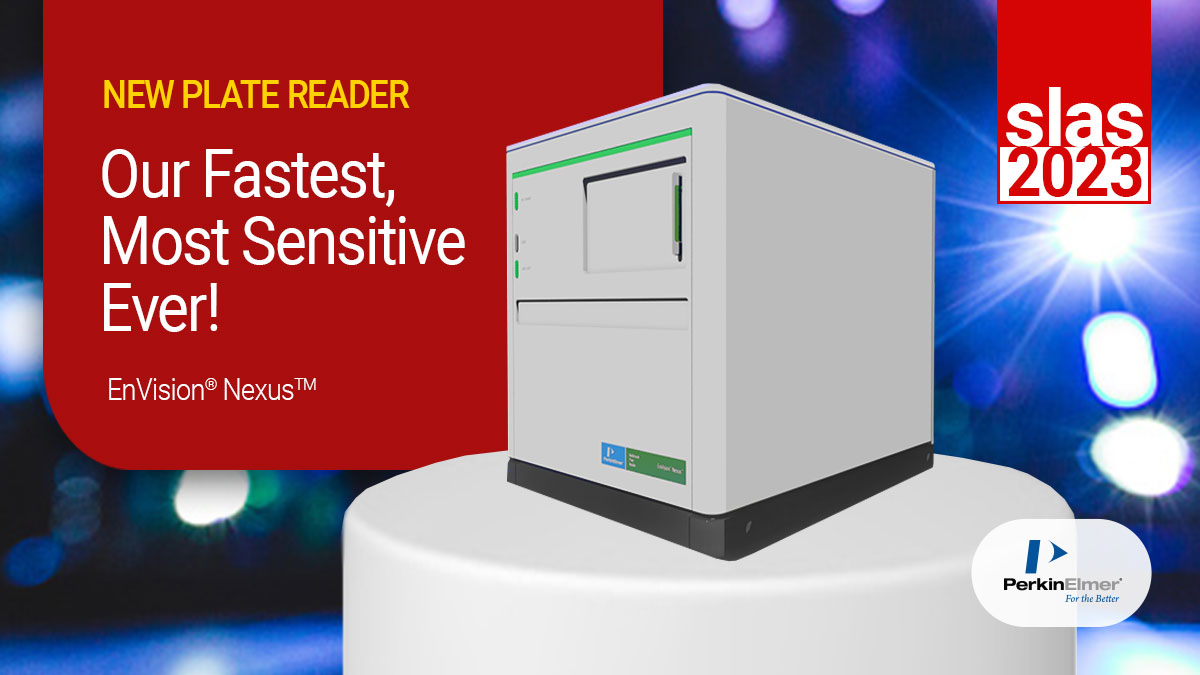 RevvityLifeSci's tweet photo. We’re excited to announce the launch of our EnVision® Nexus™ multimode plate reader! See how it fast tracks #drugdiscovery research. Visit booth 1424. https://t.co/f4gPf4R0QS #SLAS2023 https://t.co/VRO429nvo5